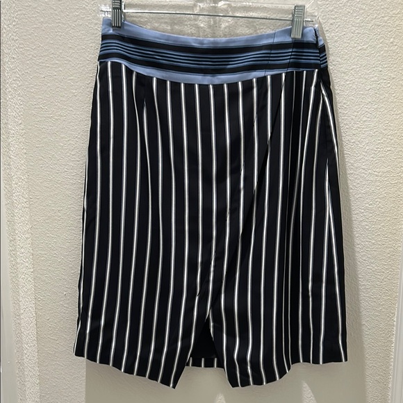 LOFT Dresses & Skirts - LOFT Chic Striped Skirt with Blue Waistband